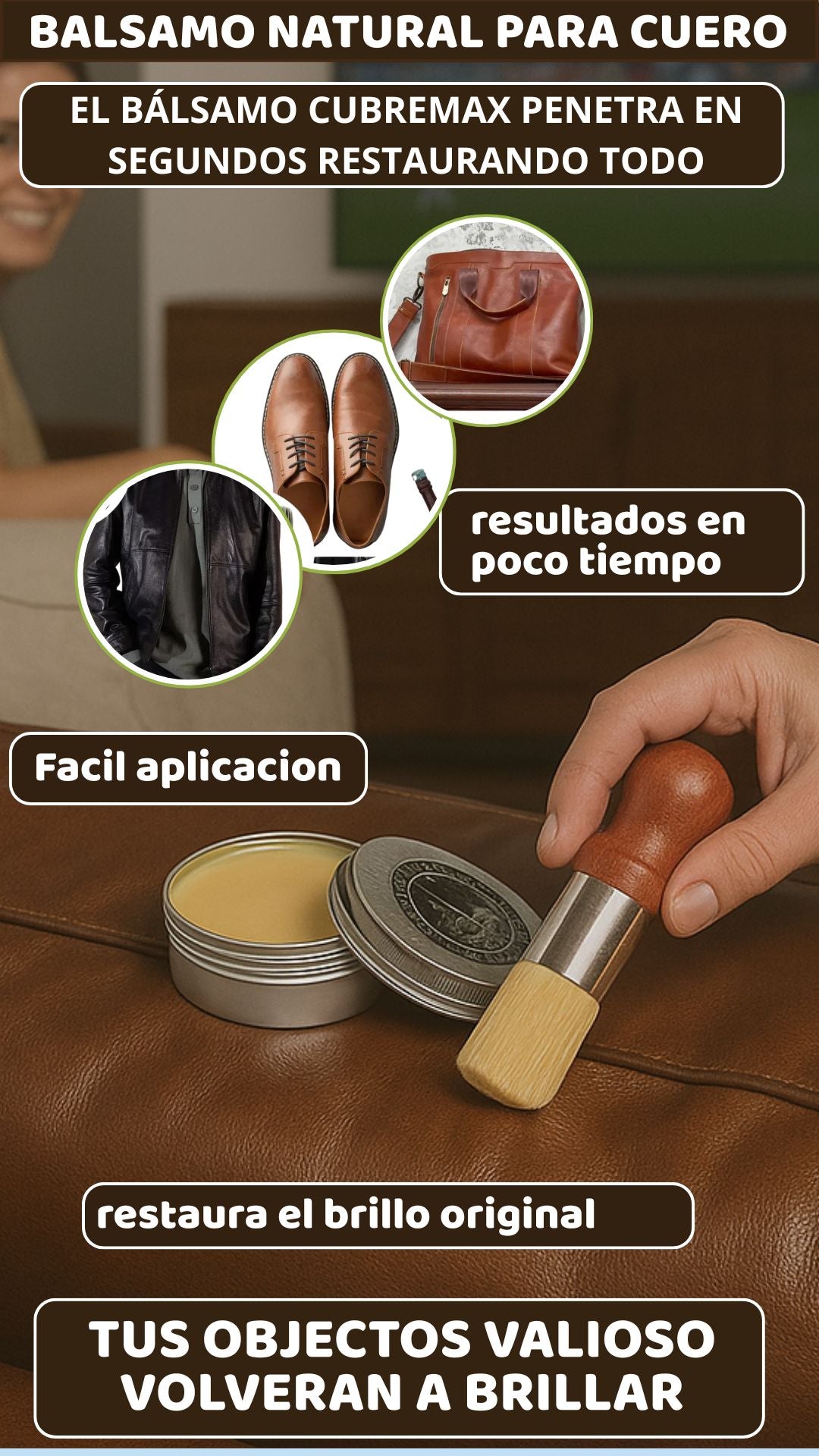 Bálsamo natural para revitalizar y proteger el cuero