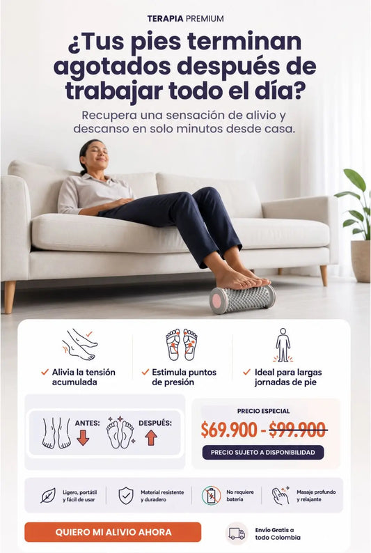 Rodillo Terapéutico para Aliviar Tensión y Fatiga Muscular