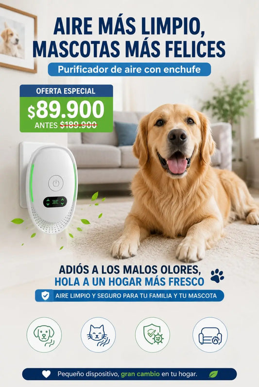 Purificador de Aire Pequeño con Enchufe | Reduce Olores de Mascotas y Mejora el Ambiente del Hogar