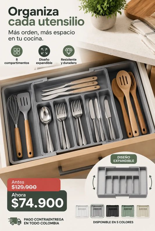 Bandeja Organizadora Inteligente + Diseño Expandible + Gran Capacidad + Ordenado