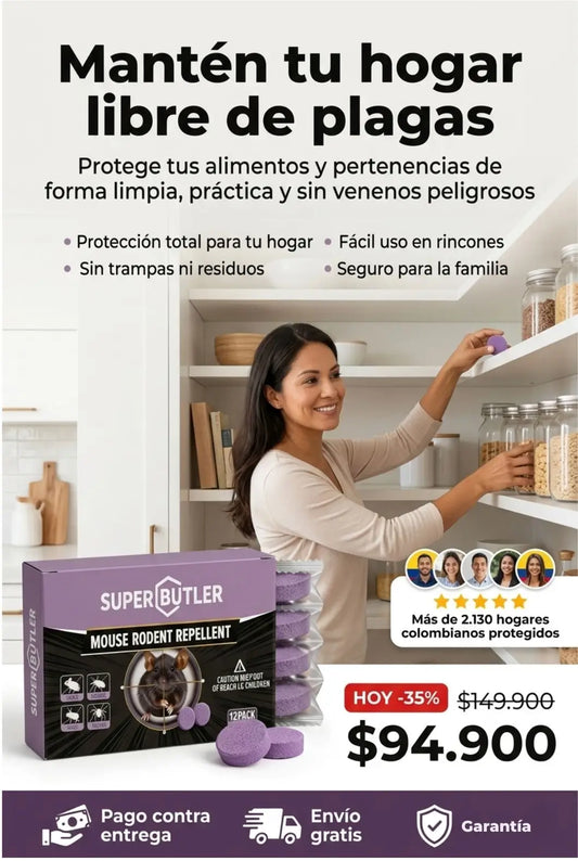 Repelente eficaz contra roedores y plagas del hogar caja x12 unidades