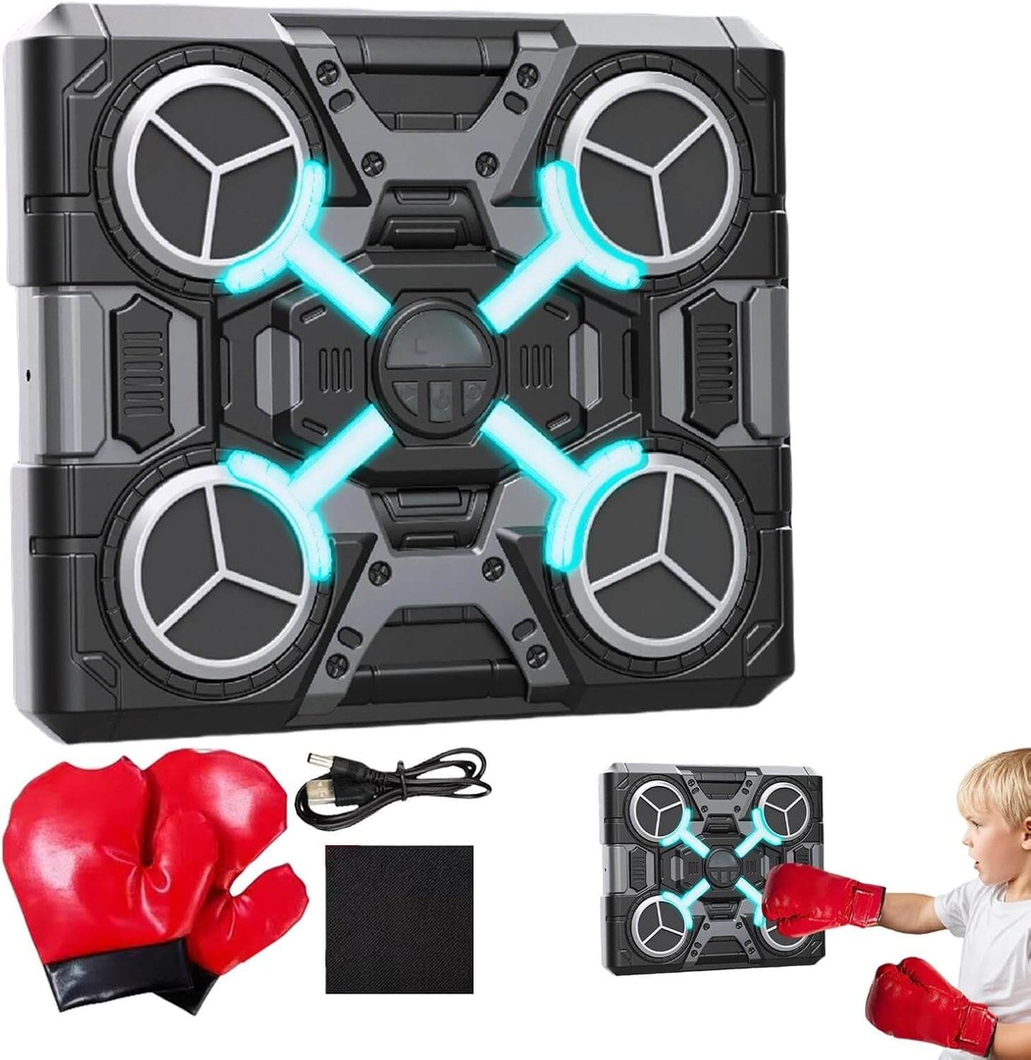 Máquina de Boxeo Musical Multiusos Con luz LED Control de Intensidad Dinámico Para Toda la Familia💪🥊