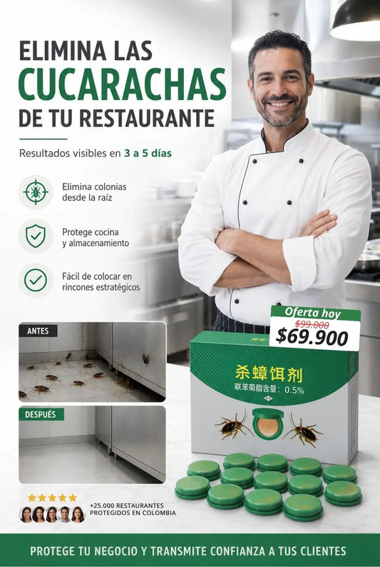 Cebo para mantener tu negocio libre de cucarachas Caja x12 Unidades