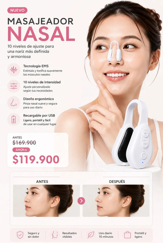 Masajeador Modelador Nasal Inteligente con Tecnología de Microcorrientes