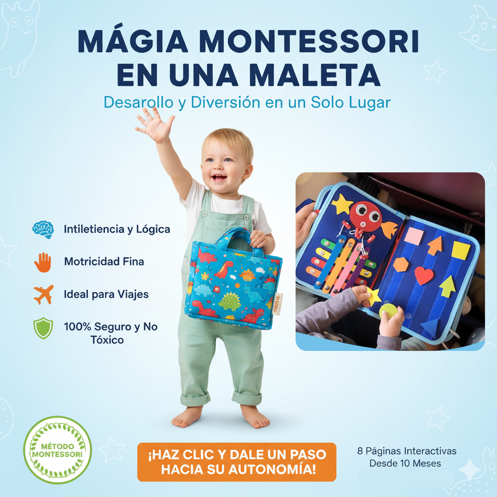 LIBRO MALETA SENSORIAL PARA NIÑOS📚🧑‍🏫😀