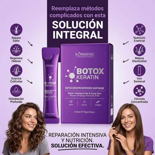 Botox Capilar Reparador con Keratina y Colágeno x20 Sobres✨