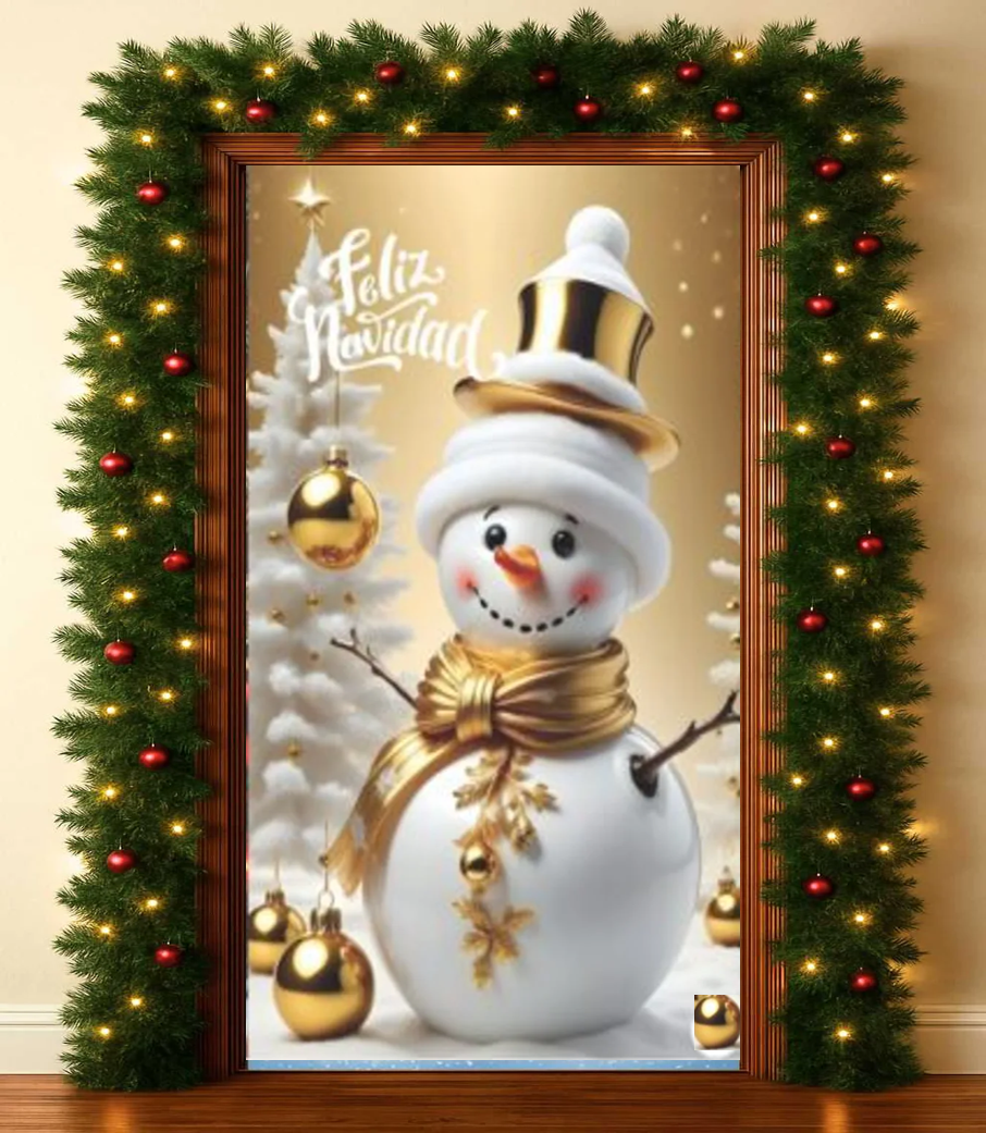 Funda Navideña Para Puertas de 2.40cm x 1.10cm