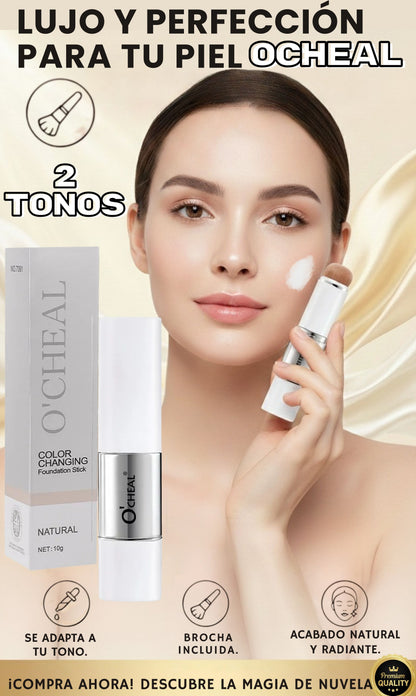 Ocheal base coreana con brocha que cambia de color