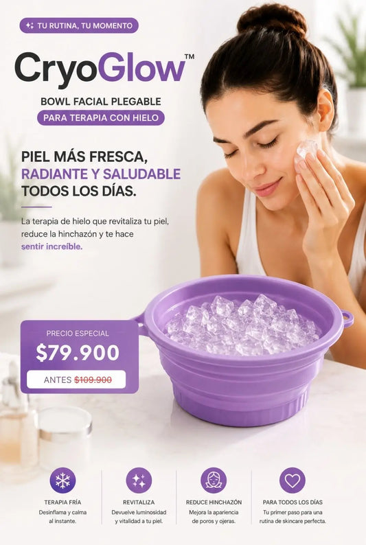 Bowl Facial Plegable para el cuidado diario de tu piel con hielo