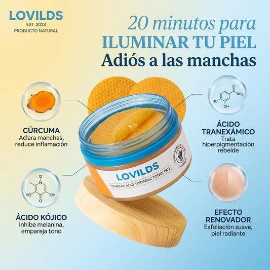 Almohadillas Despigmentantes Cúrcuma + Ácido Kójico