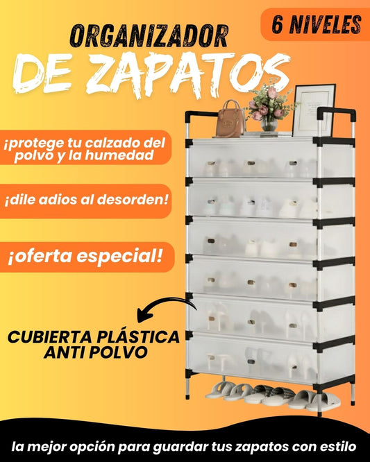 Organizador 6 Niveles con Tapa Antipolvo