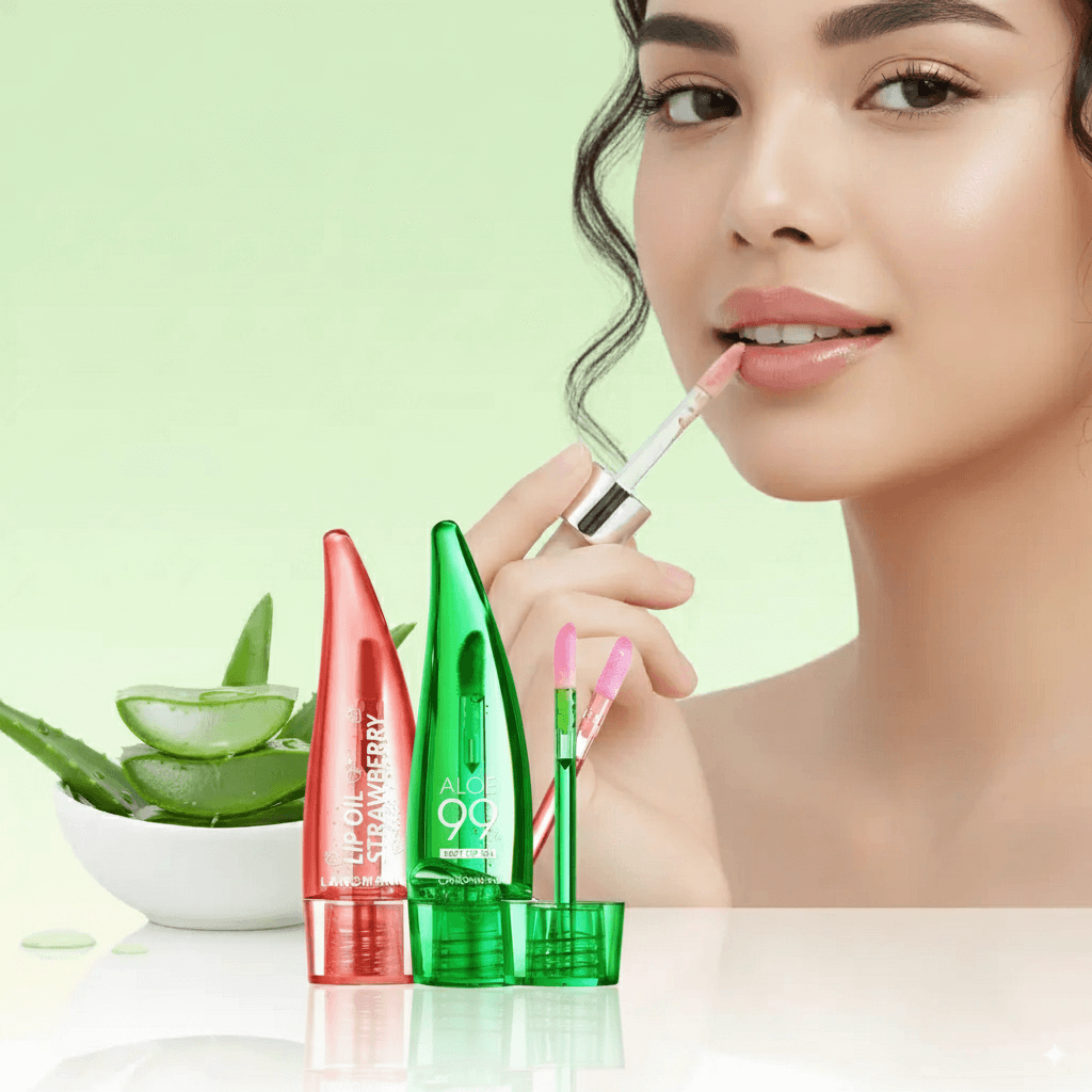 Bálsamo Labial con Hidratación Profunda x2 Aloe Vera 99% y Fresa