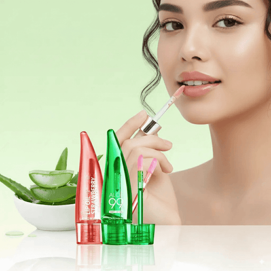 Bálsamo Labial con Hidratación Profunda x2 Aloe Vera 99% y Fresa